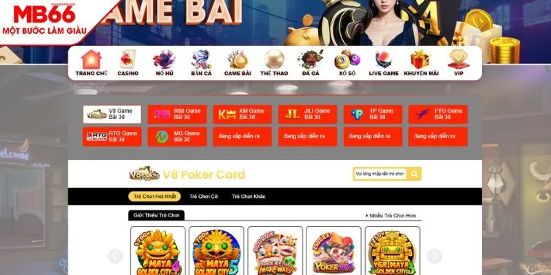Đa dạng game game bài